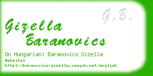 gizella baranovics business card